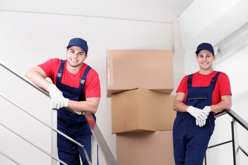 Removal team helping with a home move in Enfield