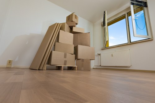 Commercial moving service with office furniture and equipment