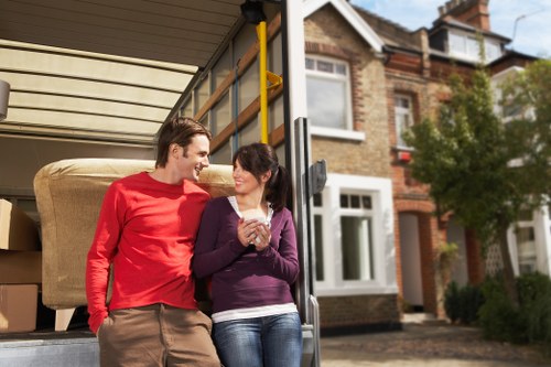 Staff trained to safely lift and carry items during a man and van service