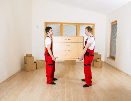 Careful loading of household furniture for an Enfield move